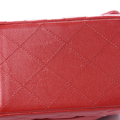 Chanel Caviar Quilted Jumbo Double Flap Red 11 of 20