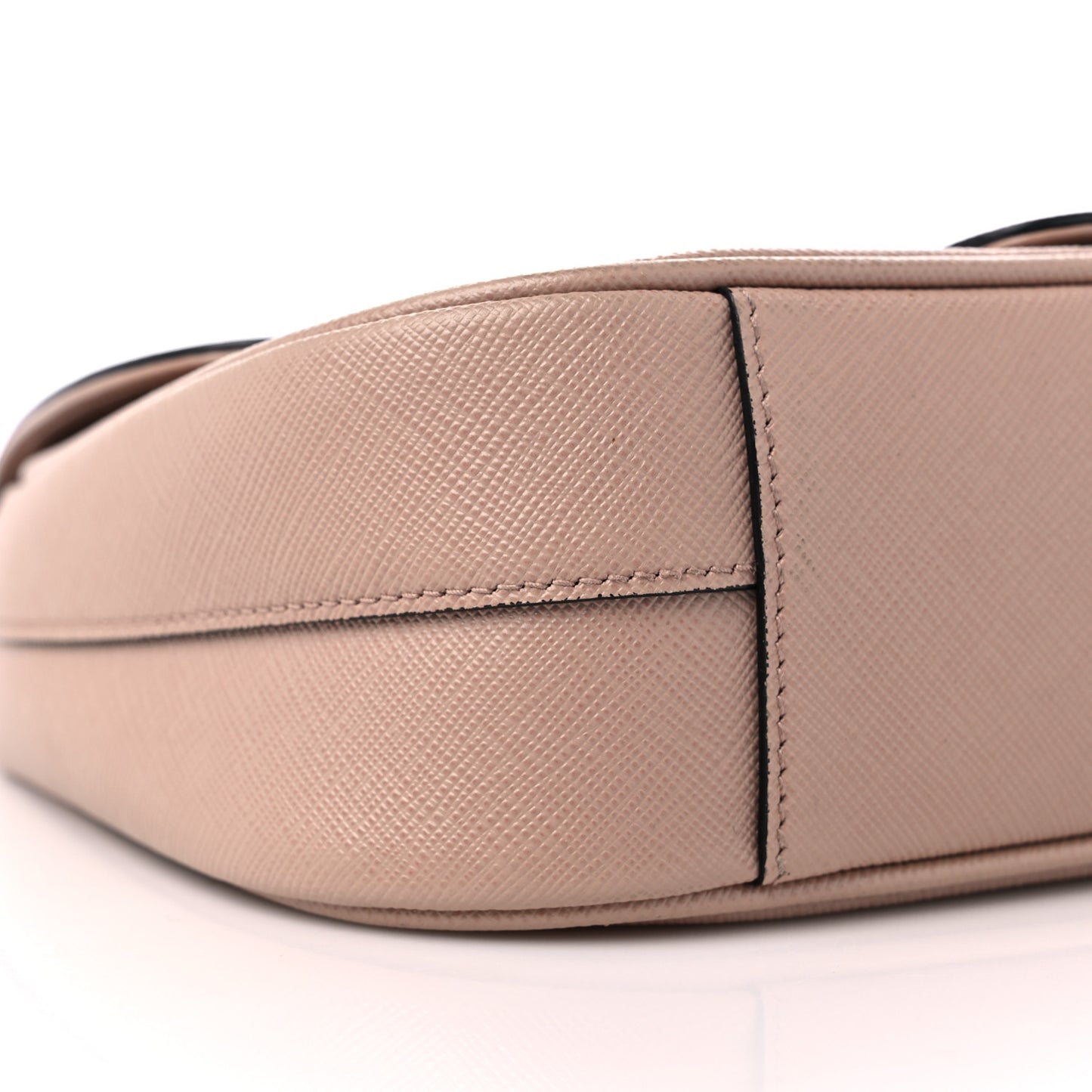 Saffiano Lux Chain Shoulder Bag Beige