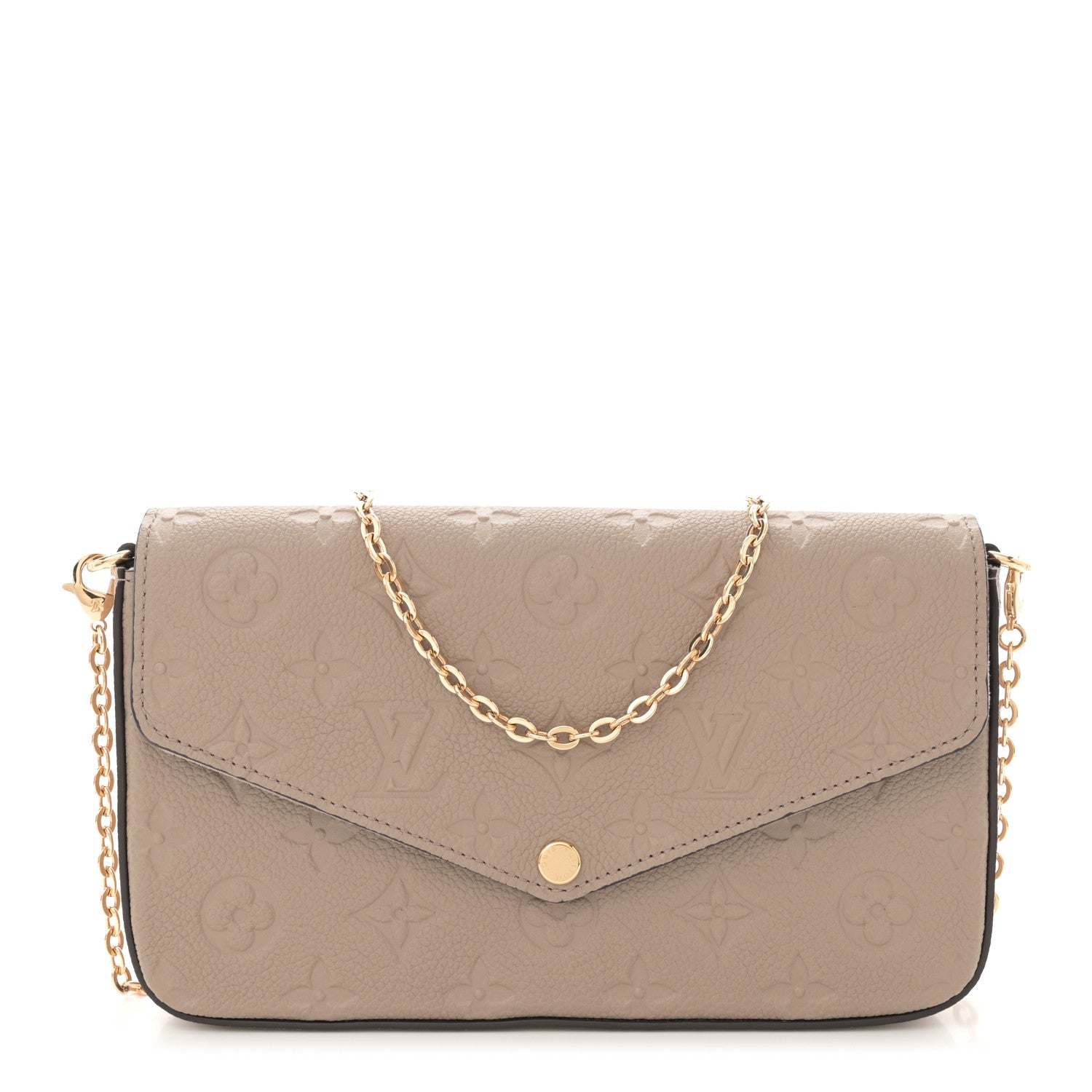 Louis Vuitton Empreinte Pochette Felicie Chain Wallet Tourterelle 1 of 11