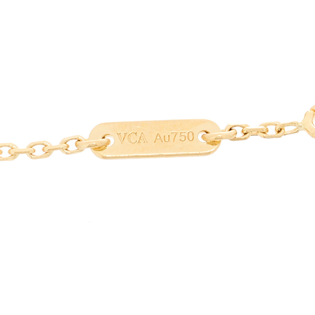 18K Yellow Gold Mother of Pearl Sweet Alhambra Butterfly Bracelet