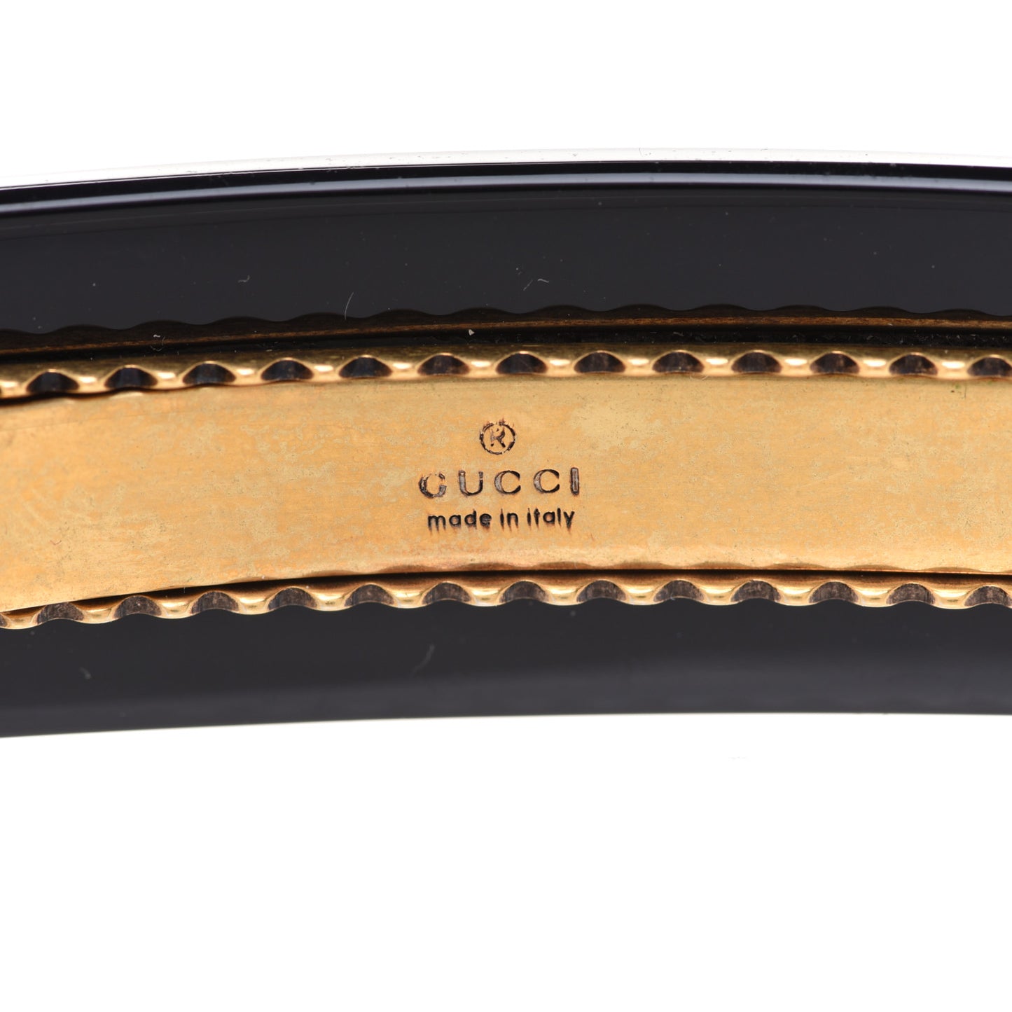 Resin Crystal Single Hair Barrette Black