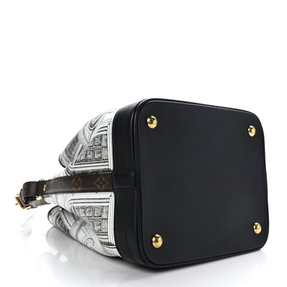 Louis Vuitton X FORNASETTI Calfskin Architettura Noe MM Black White 6 of 12