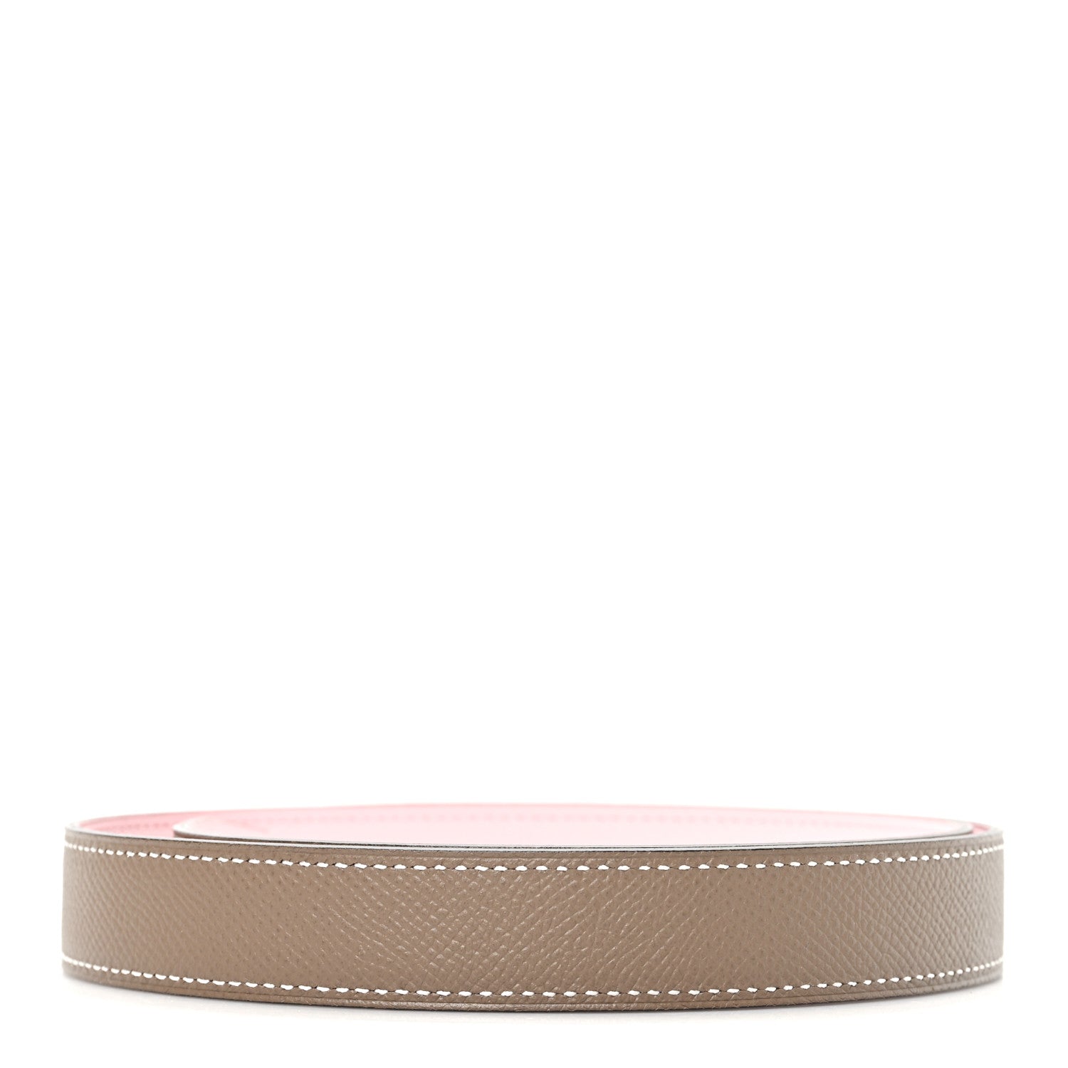 Hermes Swift Epsom 24mm Belt Strap 75 Rose Sakura Etoupe 2 of 4