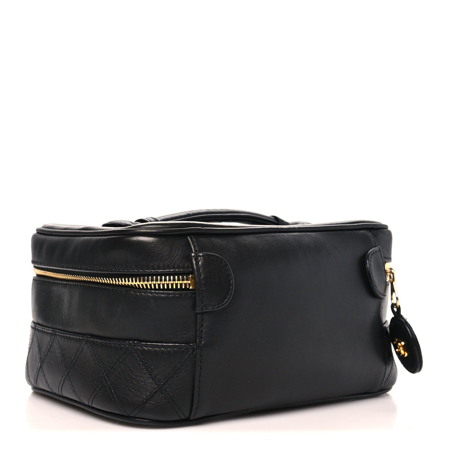 Chanel Lambskin Vanity Cosmetic Case Black 3 of 9