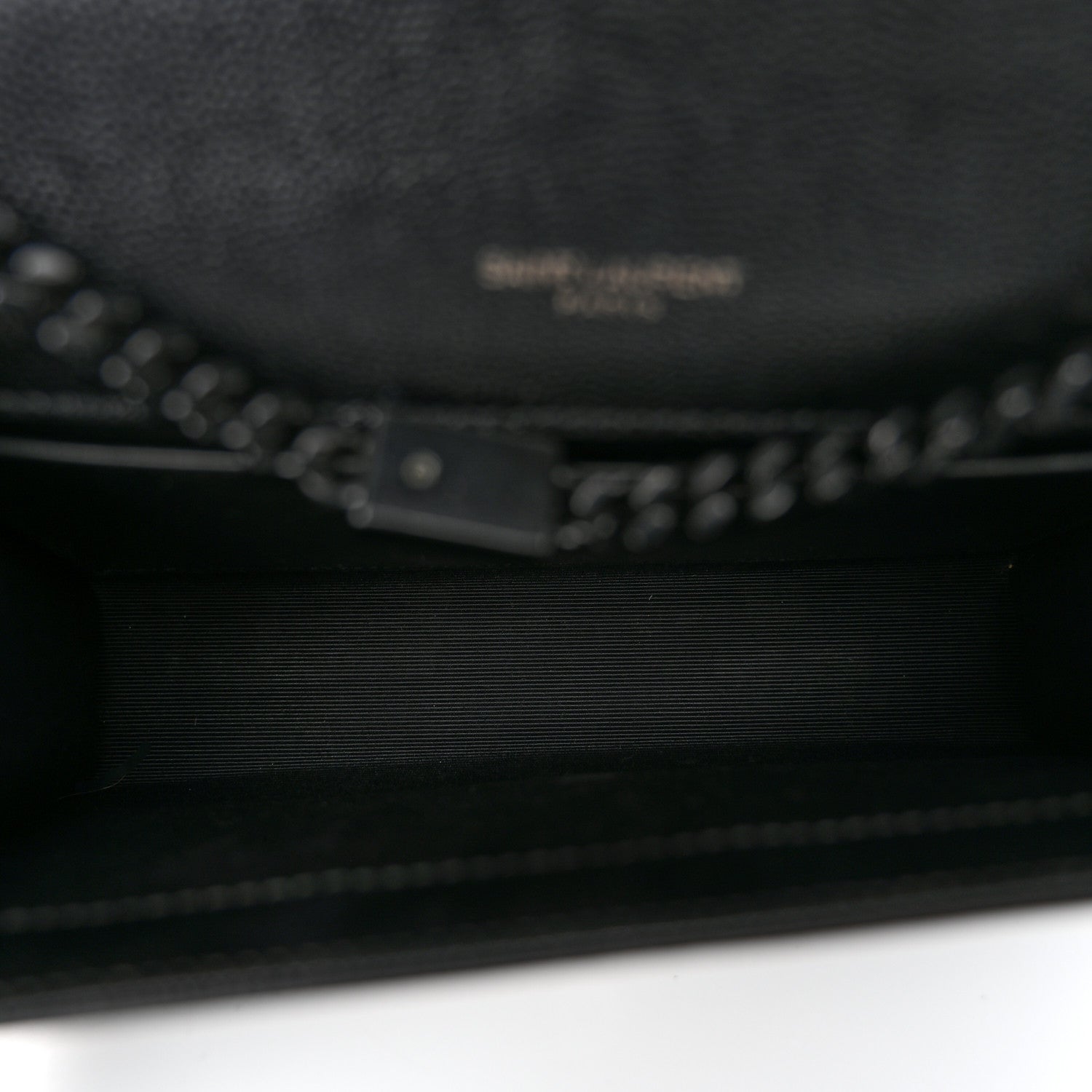 Saint Laurent Grain De Poudre Small Monogram Monochrome Kate Satchel Black 5 of 10