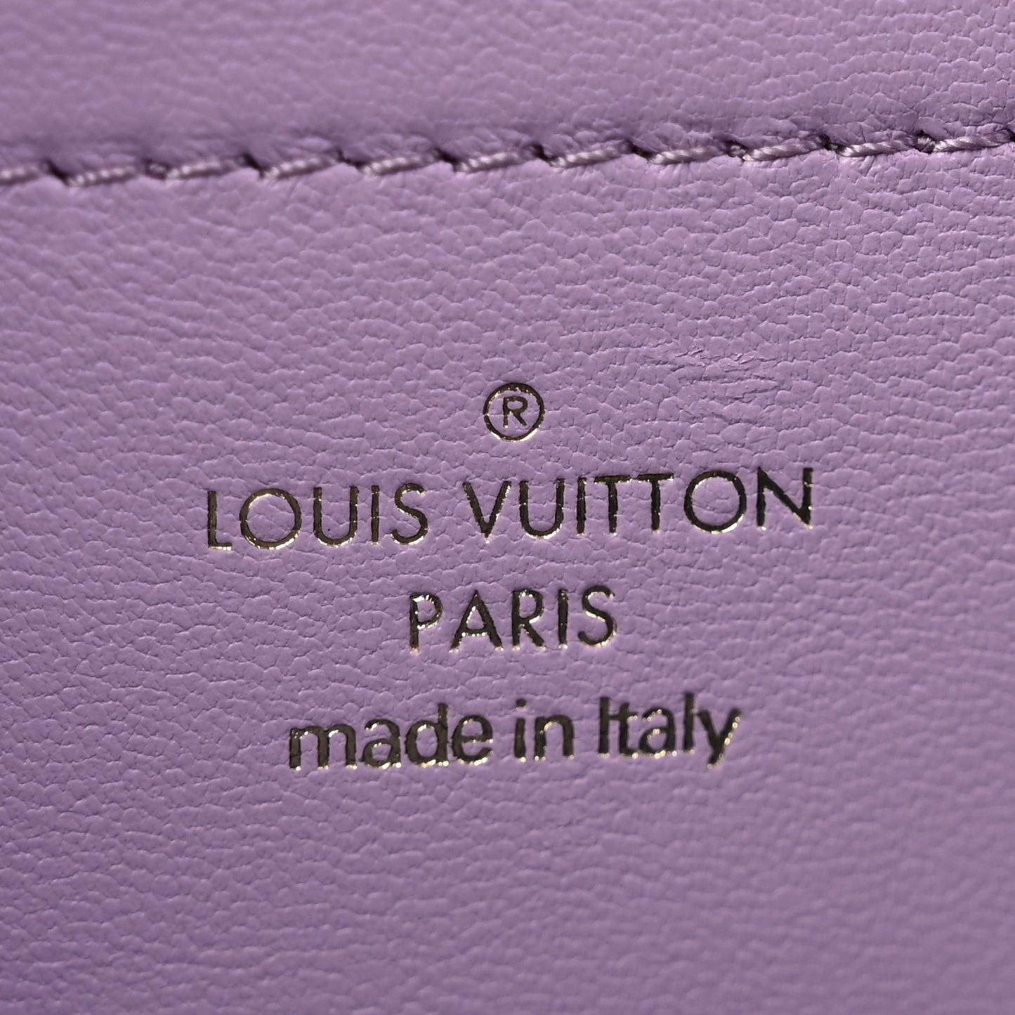 Lambskin Embossed Monogram Pochette Coussin Parme