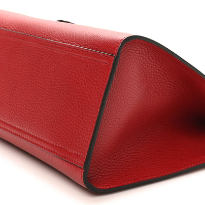 Gucci Calfskin Small GG Marmont Top Handle Bag Vulcanic Red 10 of 10