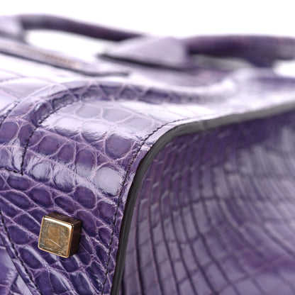 Celine Crocodile Mini Luggage Purple 12 of 12