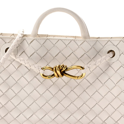 Bottega Veneta Nappa Intrecciato Small Andiamo Shoulder Bag White 7 of 9