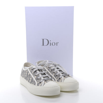 Christian Dior Canvas Oblique Walk'N'Dior Low Top Sneakers 38.5 Grey Stone 9 of 9