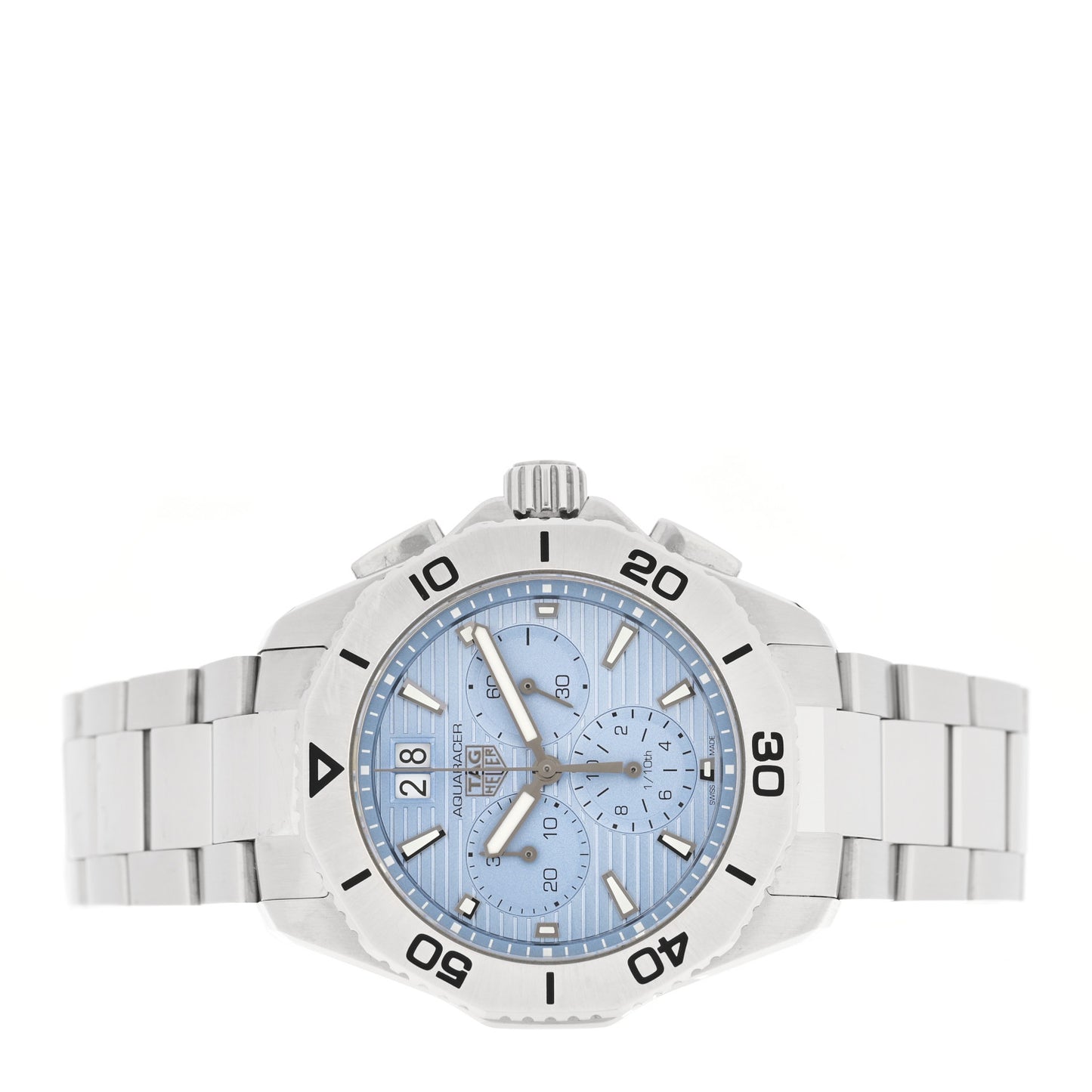 Stainless Steel 40mm Aquaracer Professional 200 Chronograph Quartz Watch Blue CBP1112