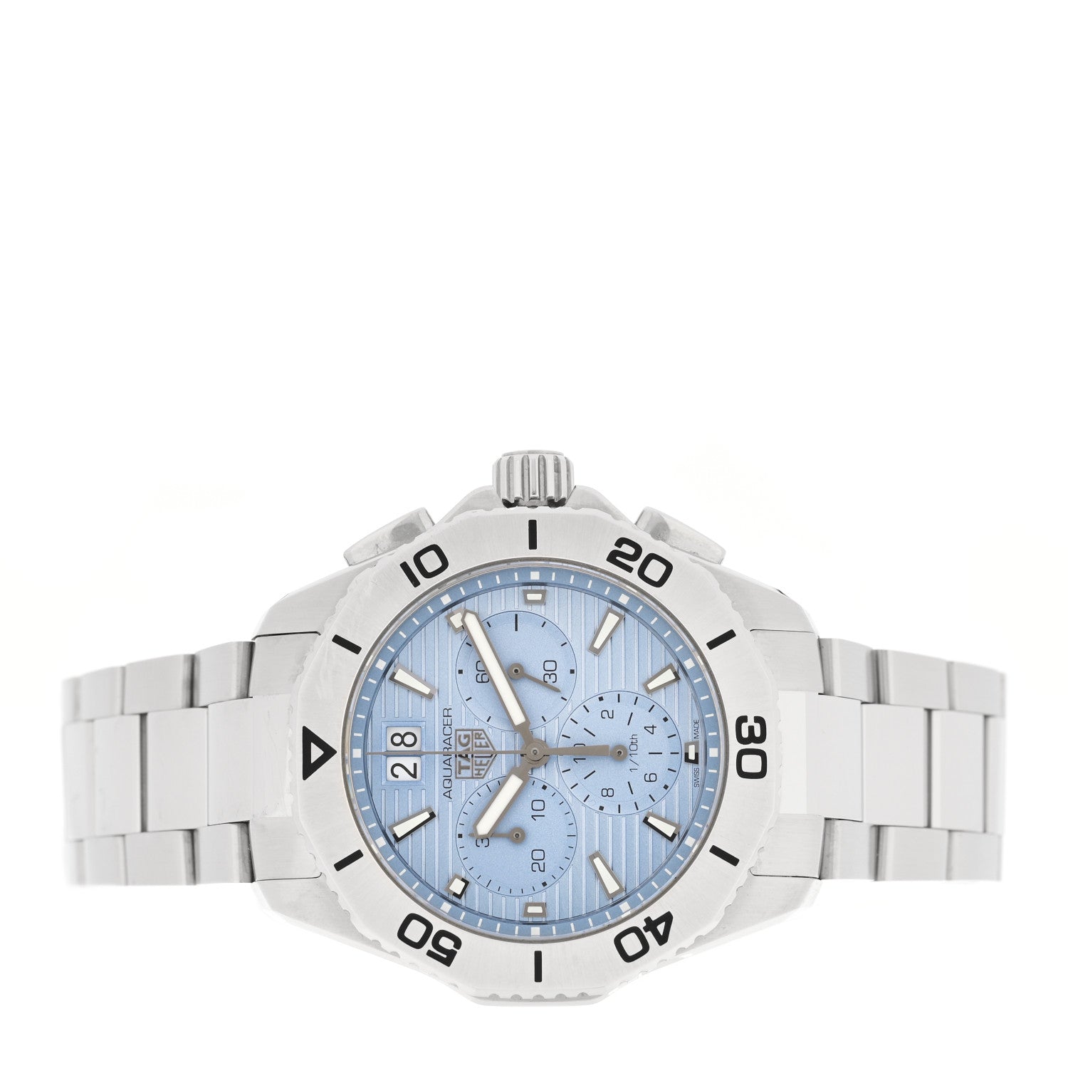 Tag Heuer Stainless Steel 40mm Aquaracer Professional 200 Chronograph Quartz Watch Blue CBP1112 2 of 5