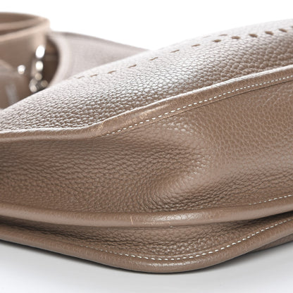 Hermes Taurillon Clemence Evelyne III PM Etoupe 8 of 10