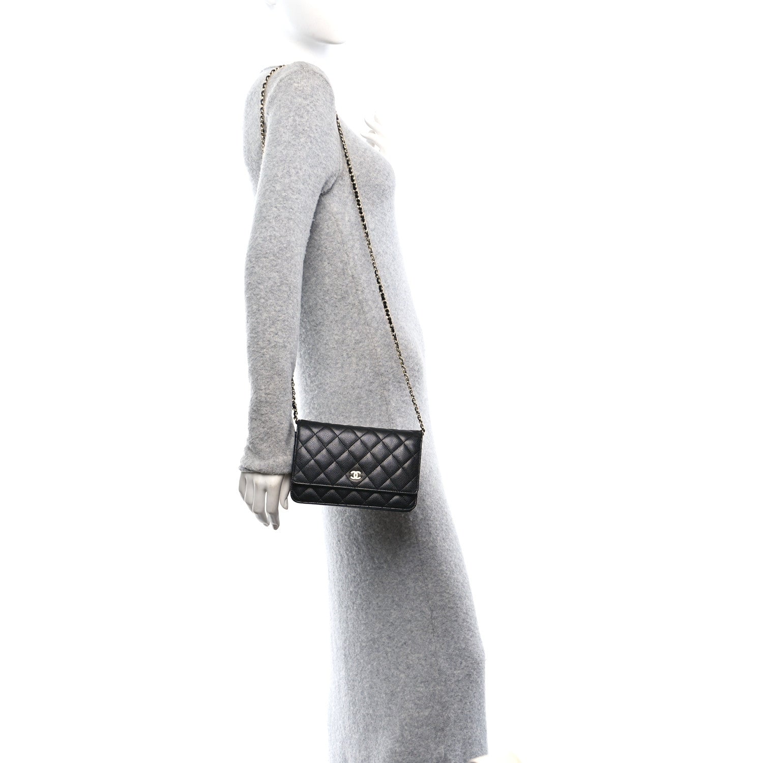 Chanel Caviar Quilted Wallet on Chain WOC Black 3 of 10