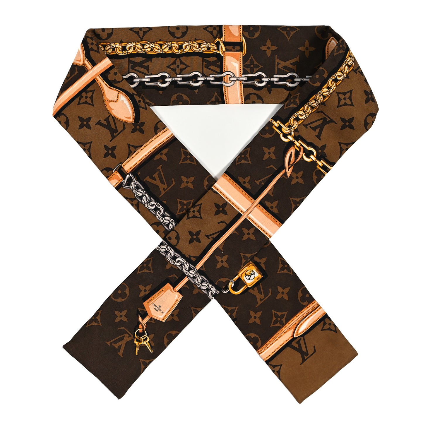 Silk Monogram Confidential Bandeau Brown