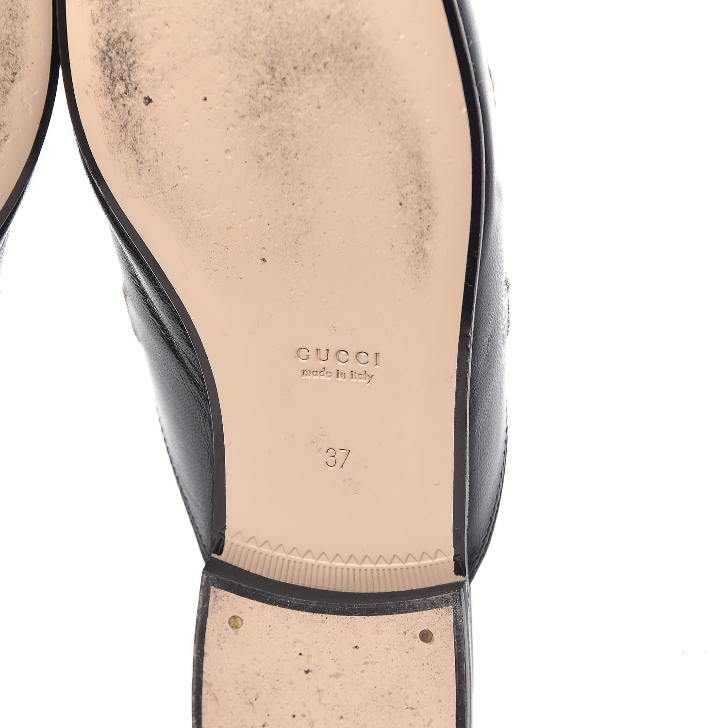 Gucci Goatskin Bee Star Embroidered Womens Princetown Slippers 37 Black 8 of 10