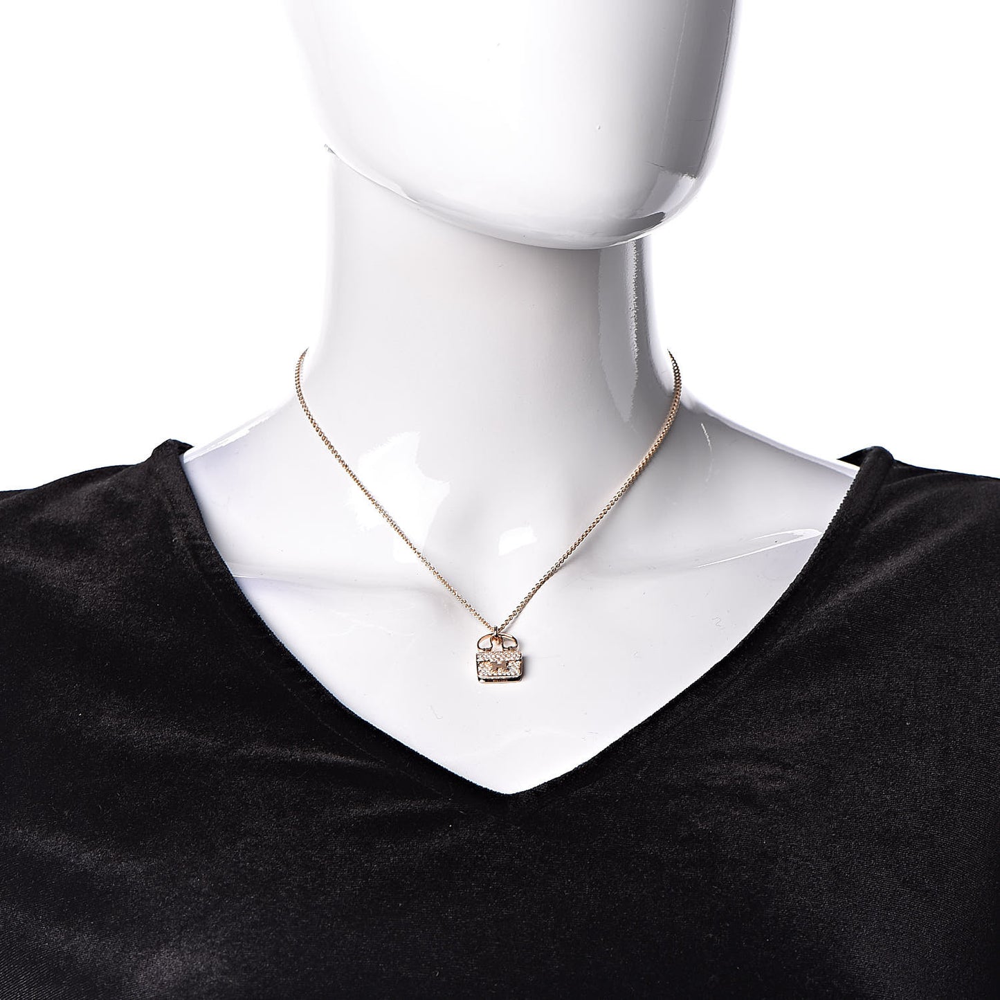 18K Rose Gold Diamond Constance Amulette Pendant Necklace