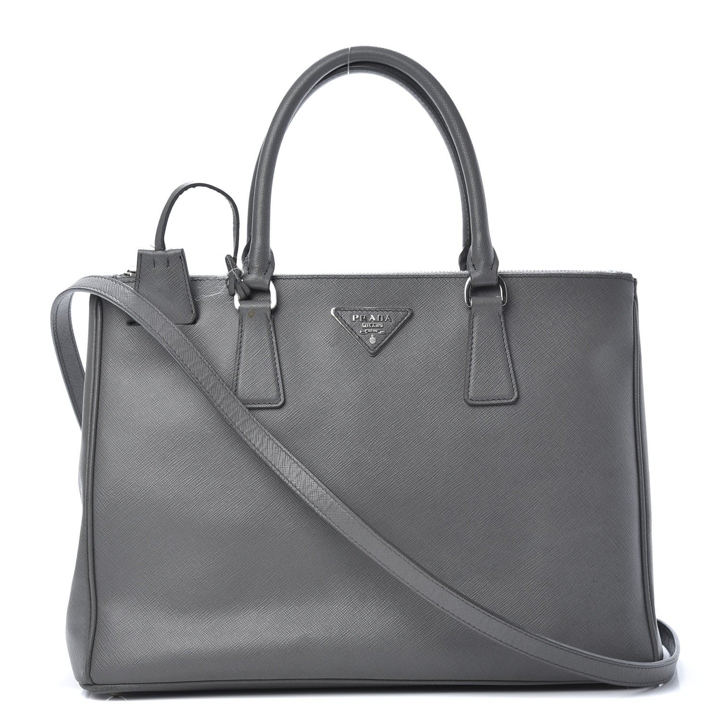 Saffiano Medium Galleria Double Zip Tote Marmo