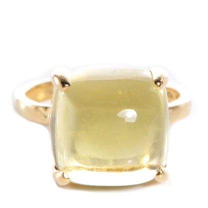 Tiffany Paloma Picasso 18k Yellow Gold Large 12mm Yellow Quartz Sugar Stacks Ring Size 6 1 of 5
