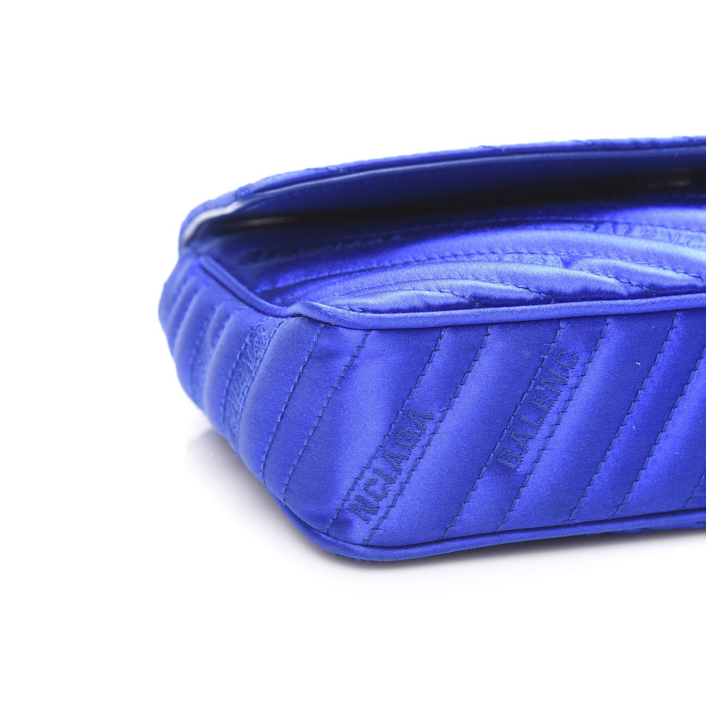 Satin Jacquard Logo Matelasse BB Chain Wallet Electric Bleu