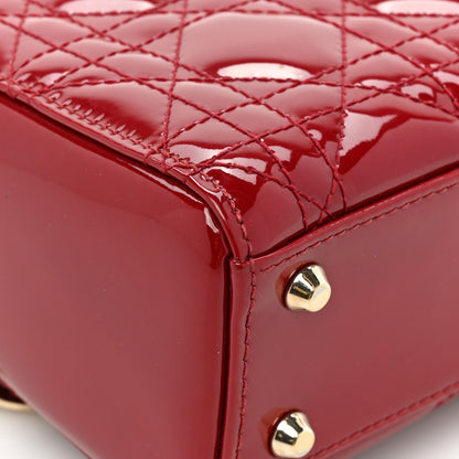 Christian Dior Patent Cannage Mini Lady Dior Red 12 of 14