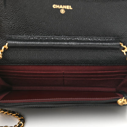 Chanel Caviar Quilted Wallet On Chain WOC Black 5 of 12