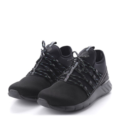 Louis Vuitton Neoprene Mesh Rubber Fastlane Low Sneakers 10 Black 3 of 8