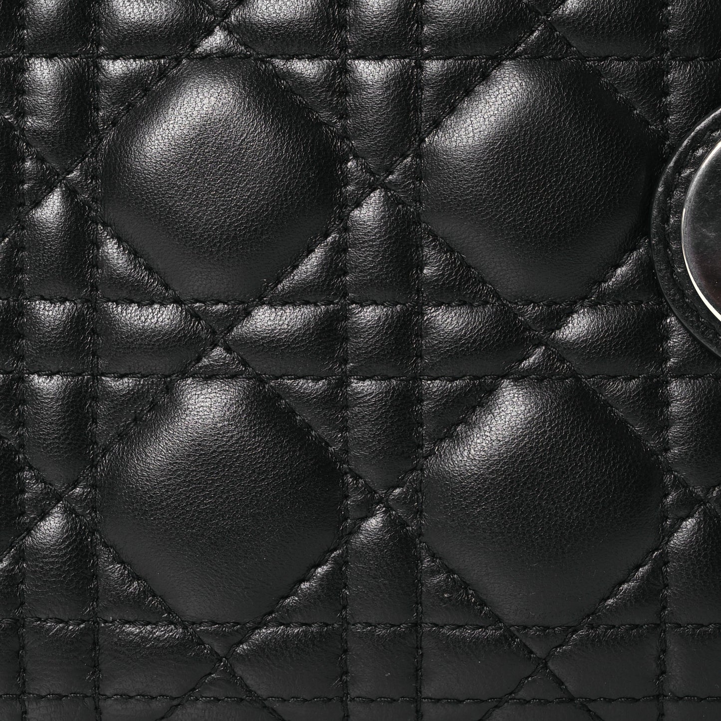 Lambskin Cannage Mini Lady Dior Black
