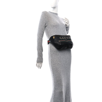 Gucci Grained Calfskin Logo Belt Bag Black 2 of 10
