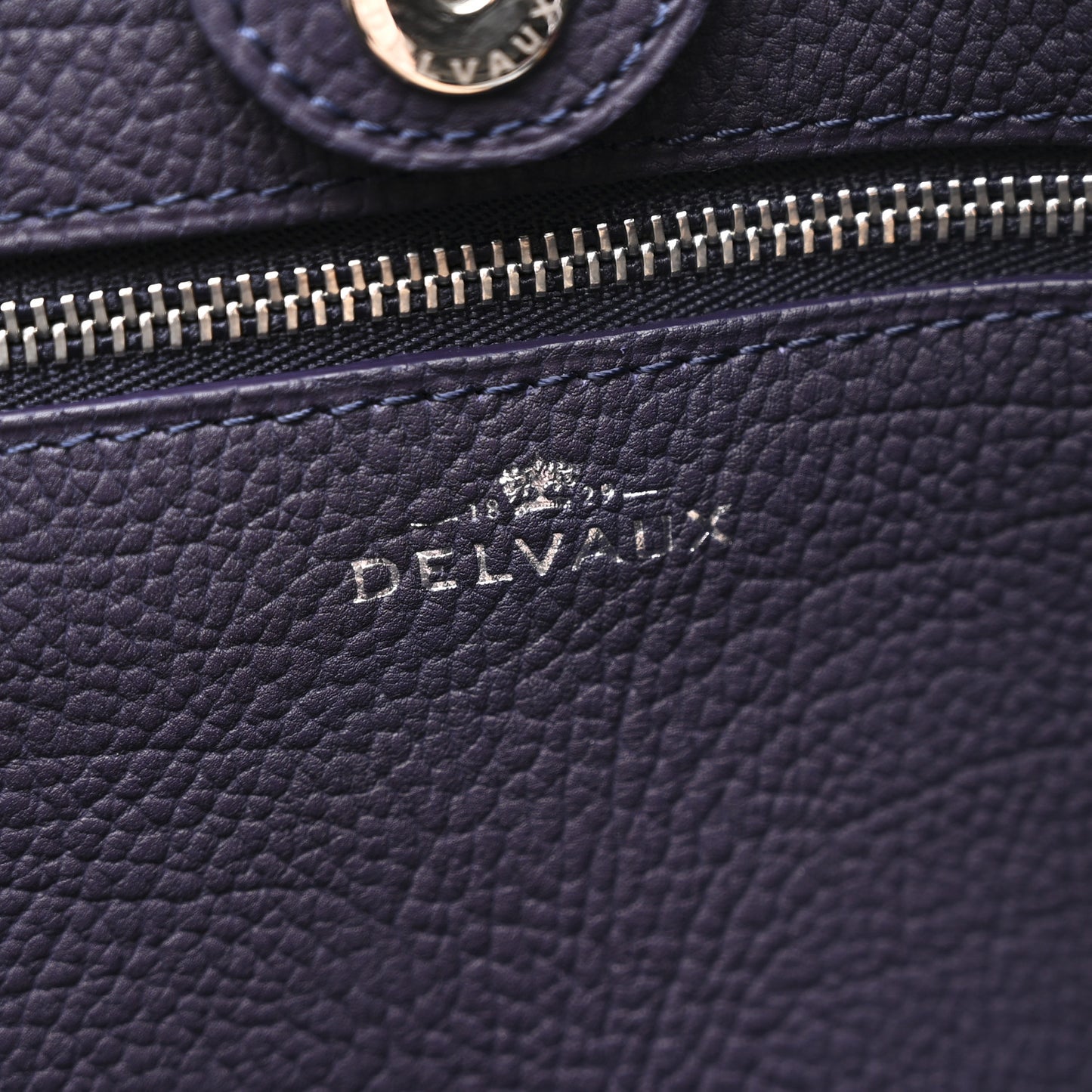 Grained Calfskin Le Pin Tote Indigo