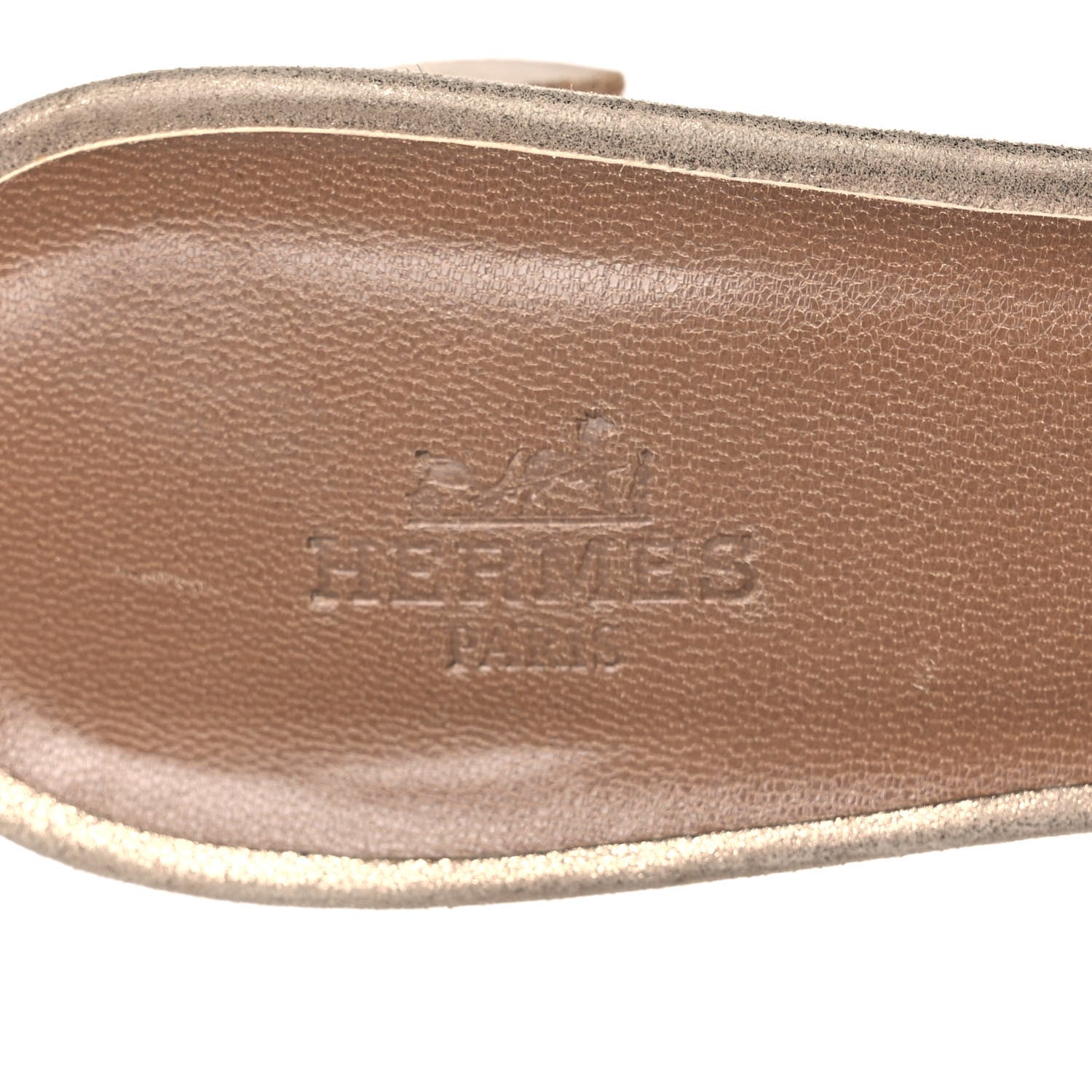 Hermes Metallic Nappa Oasis Sandals 39 Gold 7 of 10