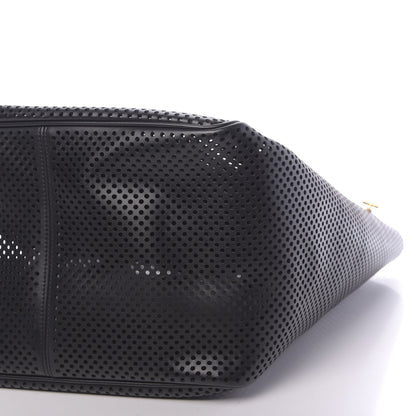 Tom Ford Calfskin Perforated T Twist Tote Black 9 of 9