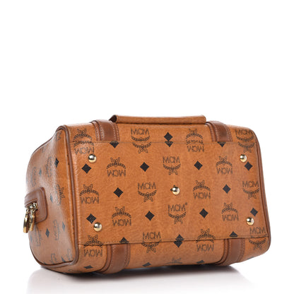 MCM Visetos Satchel Cognac 4 of 9