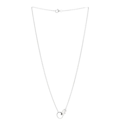 Cartier 18K White Gold Interlocking LOVE Necklace 3 of 6