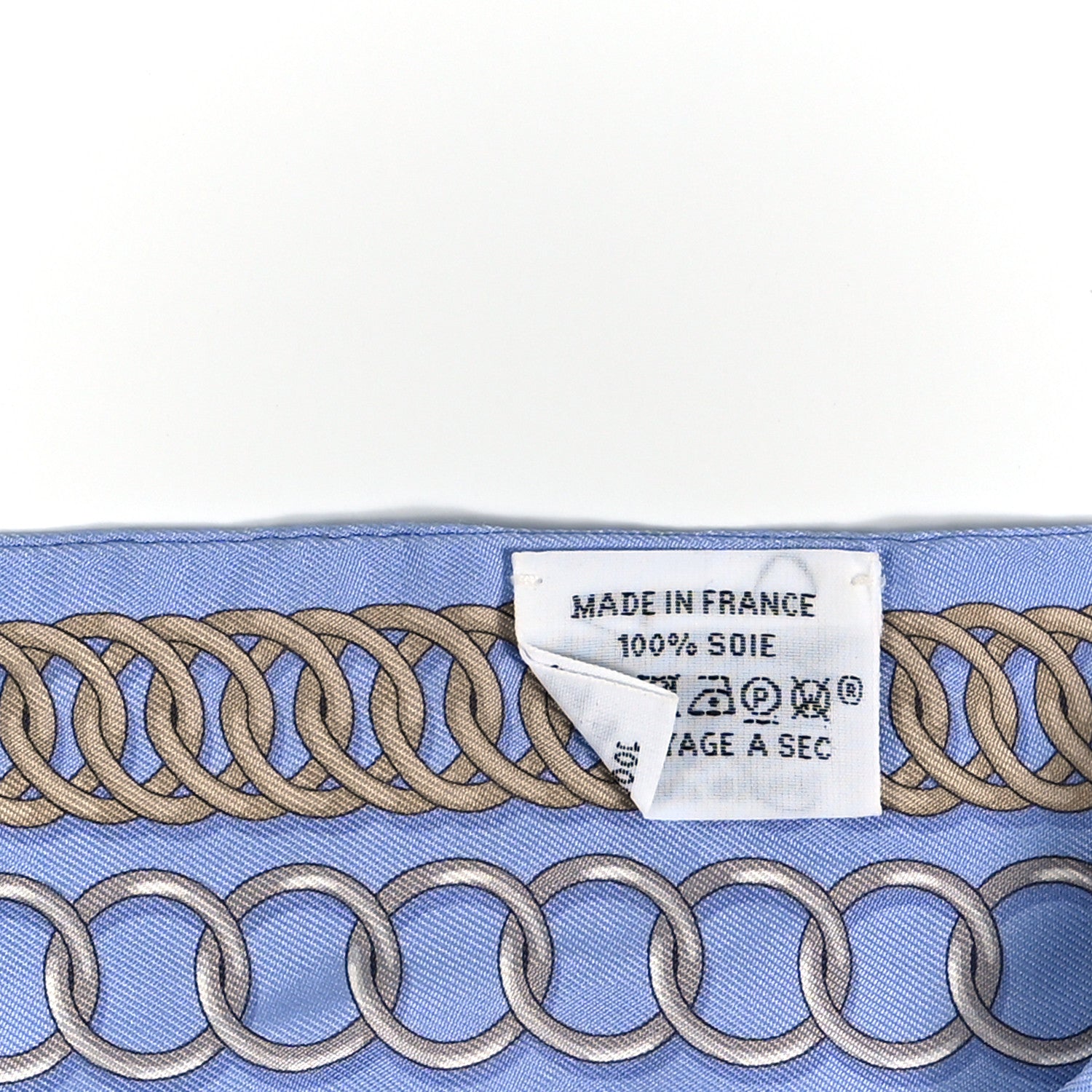 Hermes Silk Maillons Twilly Ciel Bleu Roy Beige 3 of 4