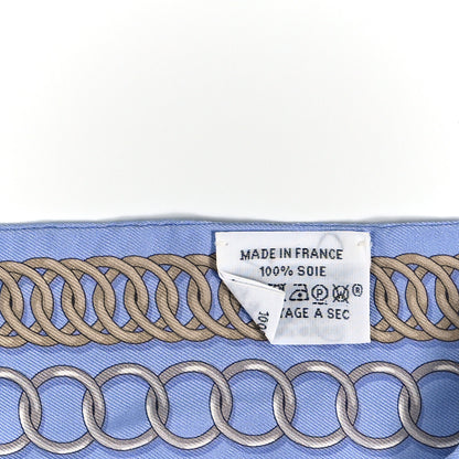 Hermes Silk Maillons Twilly Ciel Bleu Roy Beige 3 of 4