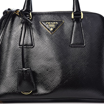 Prada Saffiano Vernice Small Promenade Tote Black 12 of 12