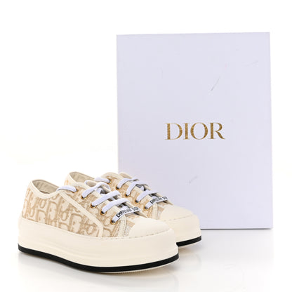 Christian Dior Canvas Oblique Walk'N'Dior Low Top Sneakers 35 Beige Gold 11 of 11