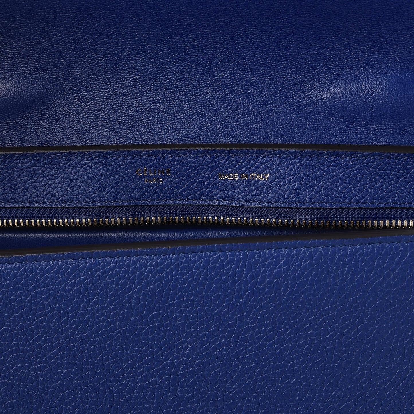 Drummed Calfskin Suede Small Trapeze Indigo