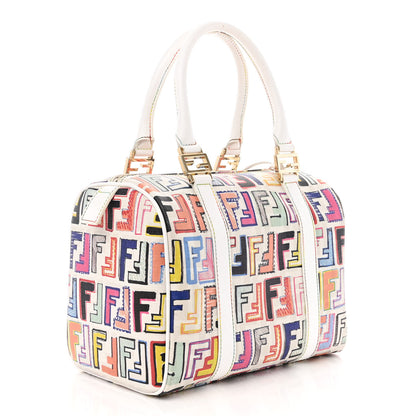Fendi Zucca Spalmati Vitello FF Multicolor Forever Boston Multicolor White 3 of 14