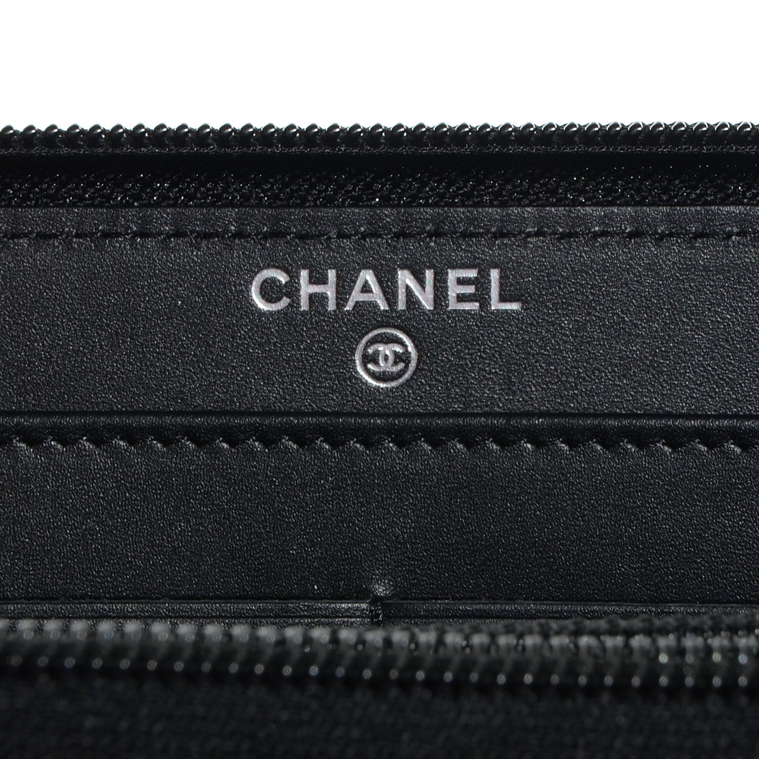Chanel Caviar CC Timeless Large Zip Around Wallet Black 6 of 9