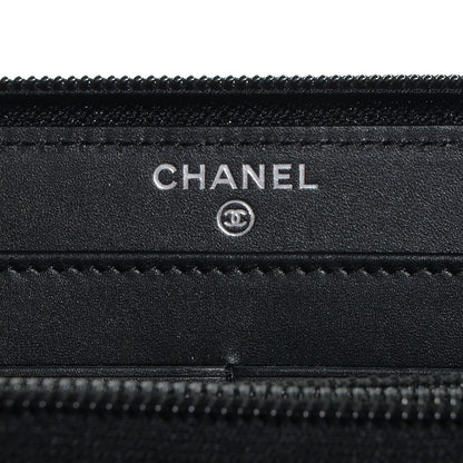Chanel Caviar CC Timeless Large Zip Around Wallet Black 6 of 9