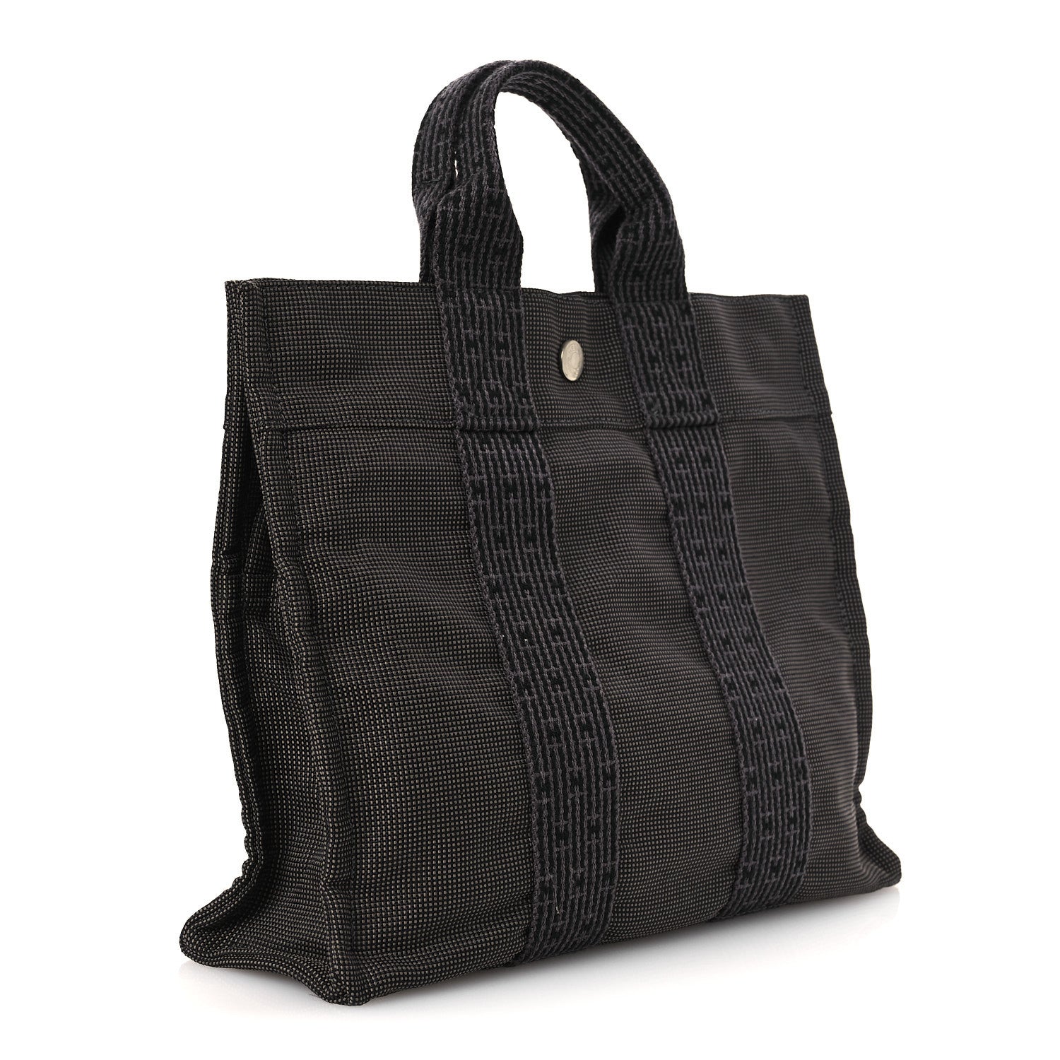 Hermes Canvas Herline PM Tote Grey 2 of 9