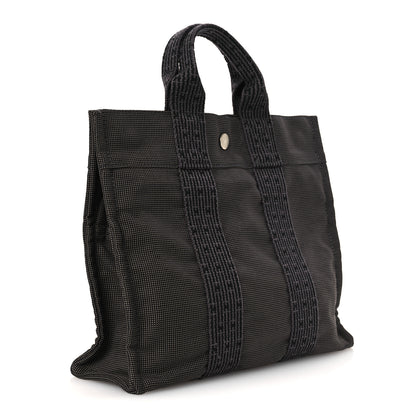 Hermes Canvas Herline PM Tote Grey 2 of 9