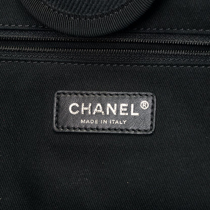 Chanel Canvas Pearl Medium Deauville Tote Black 5 of 7