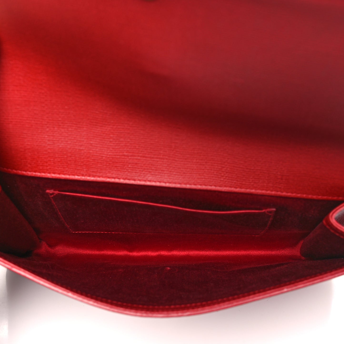 Textured Calfskin Classic Y Ligne Clutch Red