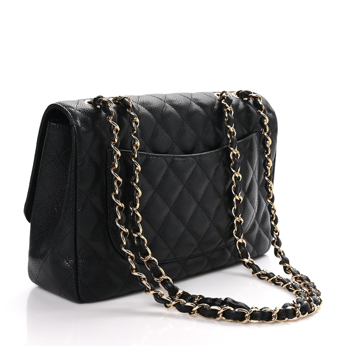 Caviar Quilted Jumbo Single Flap Black
