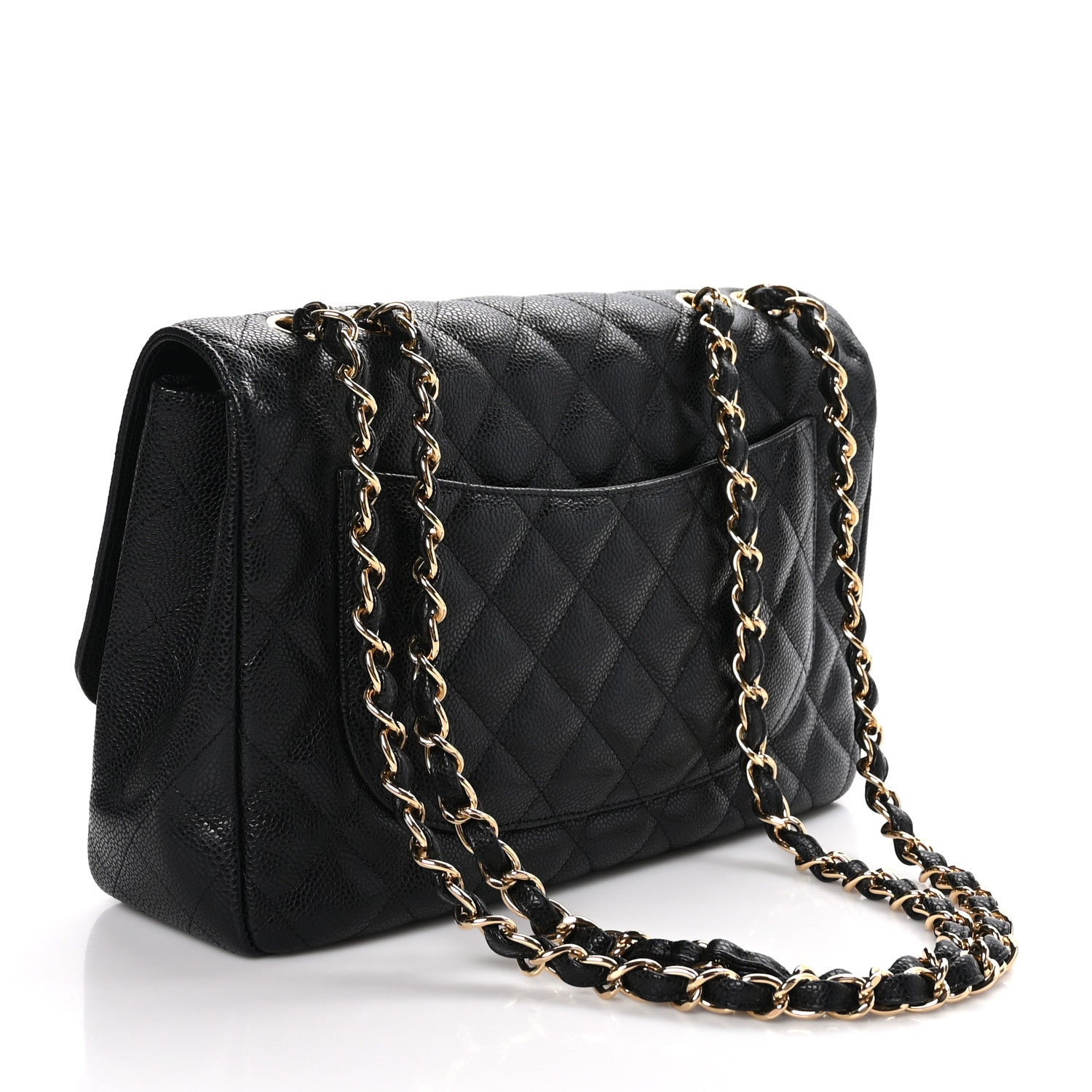 Chanel Caviar Quilted Jumbo Single Flap Black 3 of 9