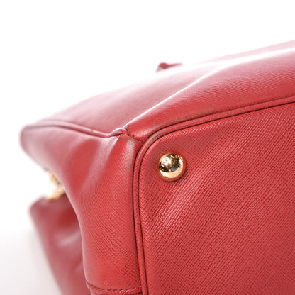 Prada Saffiano Lux Large Galleria Double Zip Tote Fuoco 12 of 17