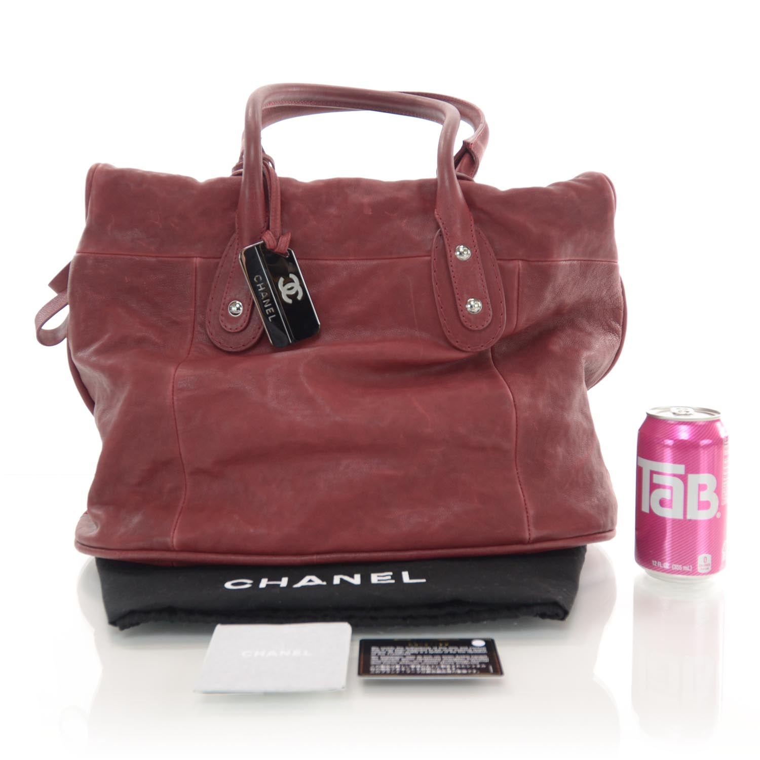 Chanel Calfskin Large Traveling Tote Red 2 of 10